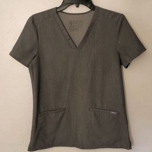 FIGS THREAD FOR THREADS GREY  CASMA SCRUB TOP